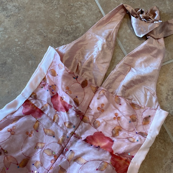 Lena Medoyeff halter dress, panels added on sides to make bigger fits like 8 - Picture 12 of 15